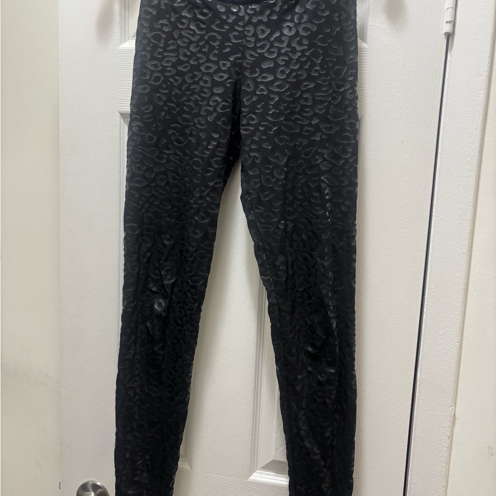 Black Leopard Print Leggings